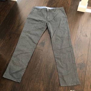 Men's Reef Gray Pants Straight Leg Size 36